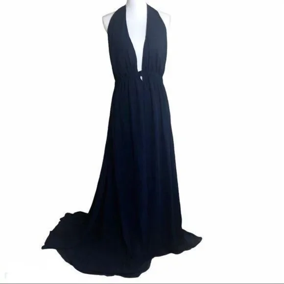 Show Me Your Mumu Navy Luna Halter Dress Size XXL